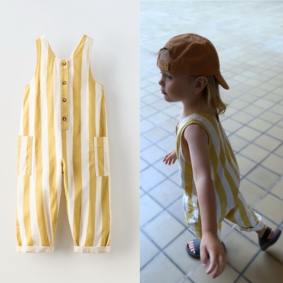 ZARA LONG STRIPED JUMPSUIT - Picture 4 of 4